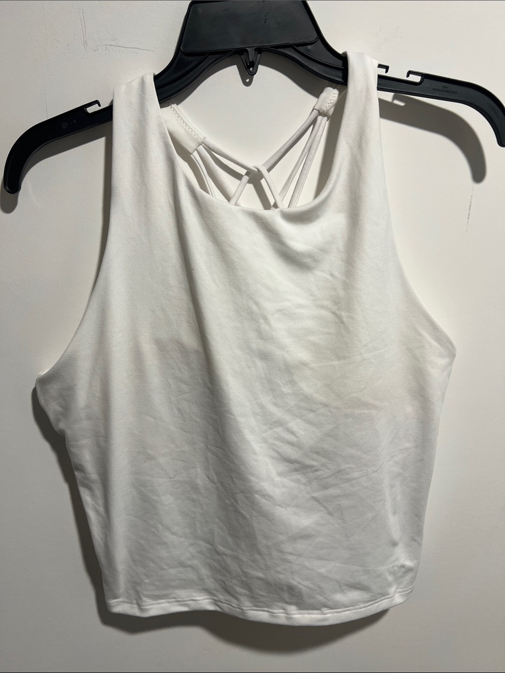 Fabletics White Strappy Back Women's Tank Top Size Large NWT